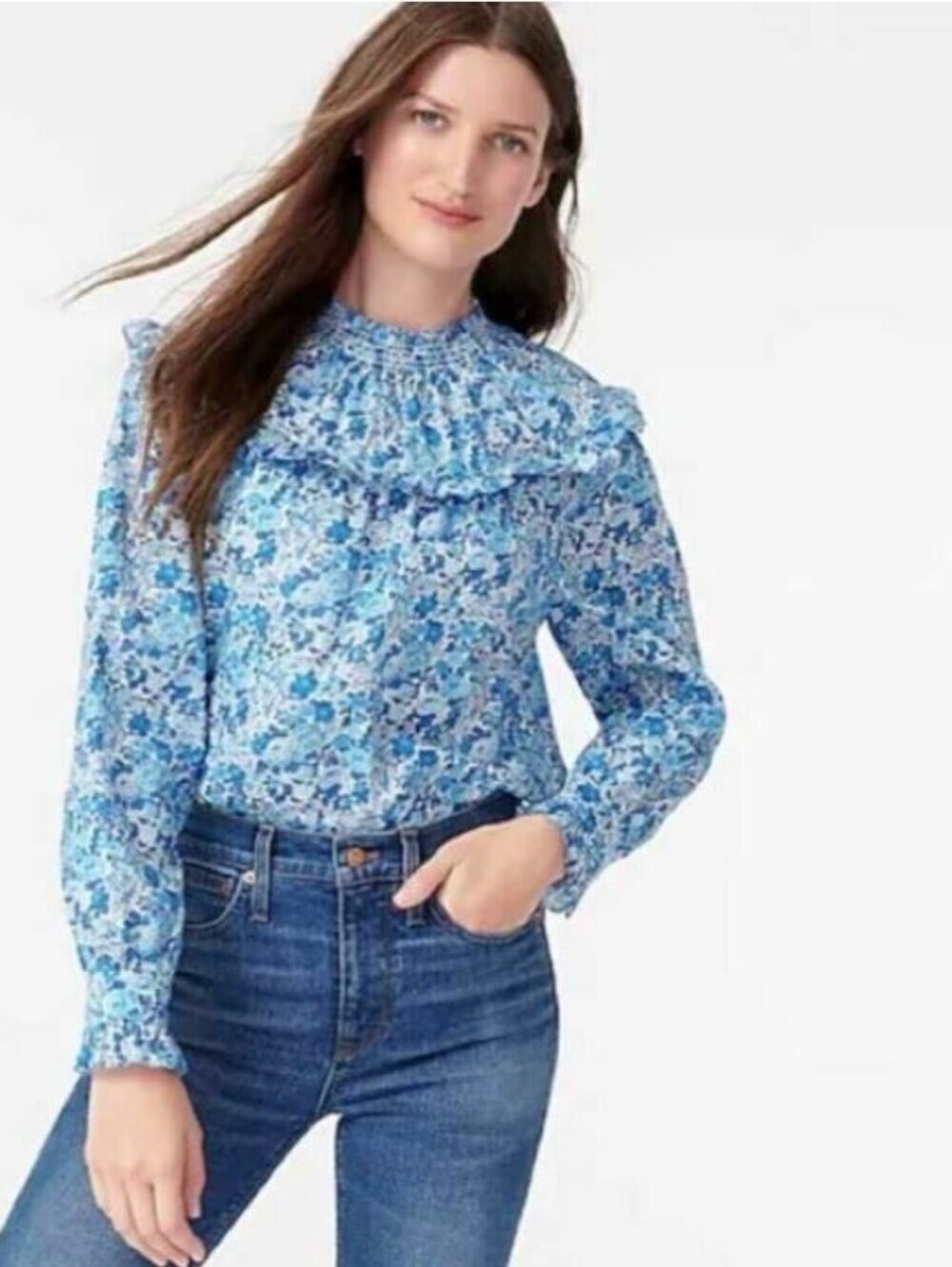 J. Crew Liberty London Elysian Floral Blouse S
